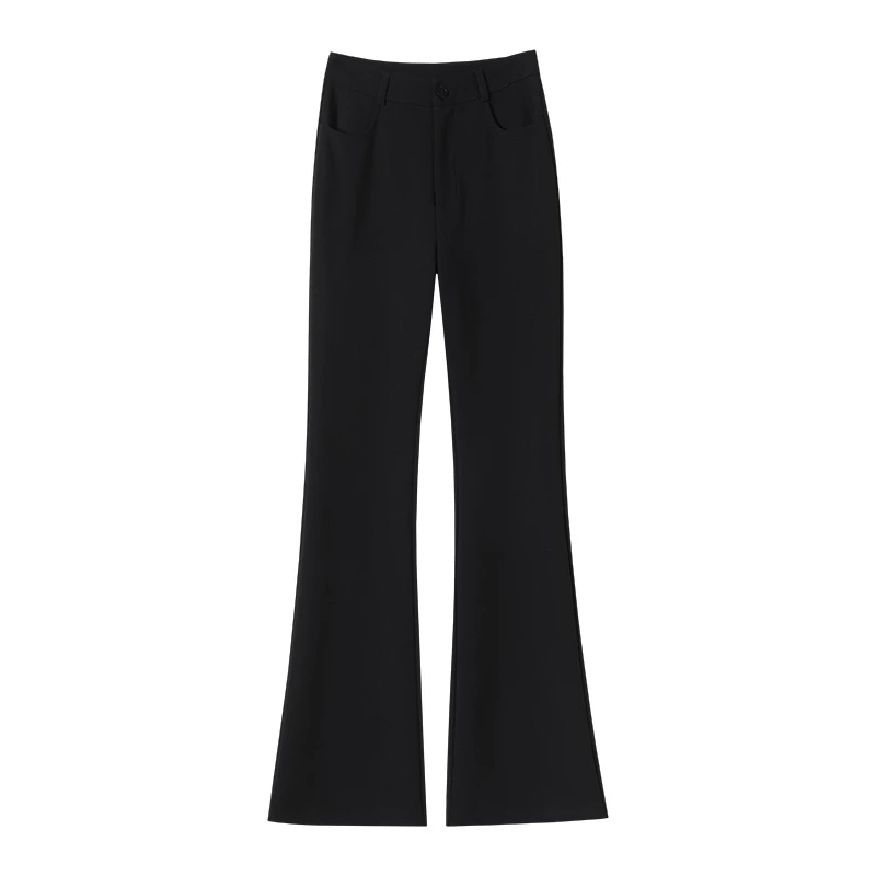 直腿法宝！~保暖微喇西装裤秋冬加绒高腰显瘦弹力通勤百搭喇叭裤子