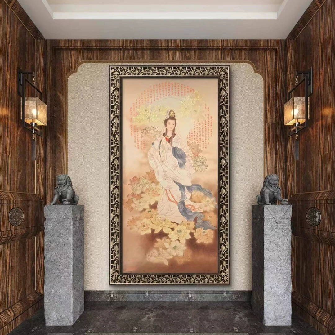 刘俊敏教中国红代表作《脚踏莲花》