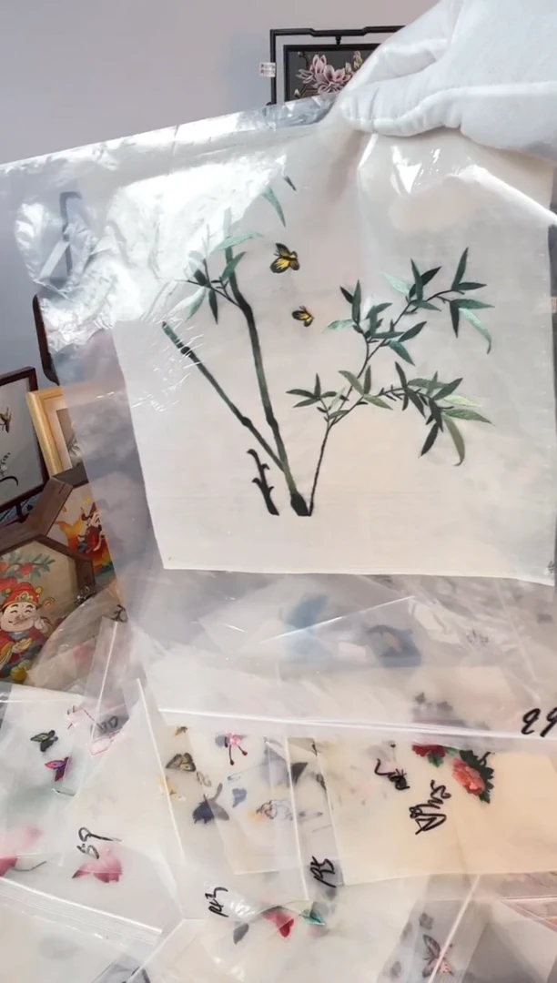 织绣纯手工苏绣双面绣绣布66