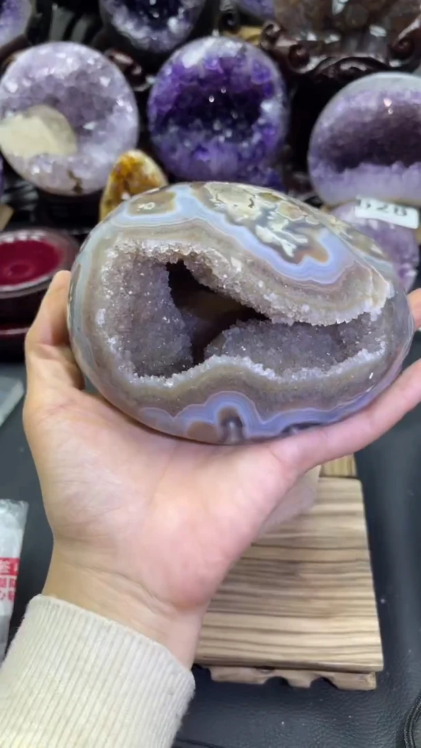 未镶嵌大型摆件（非配饰）紫晶692号钱袋子