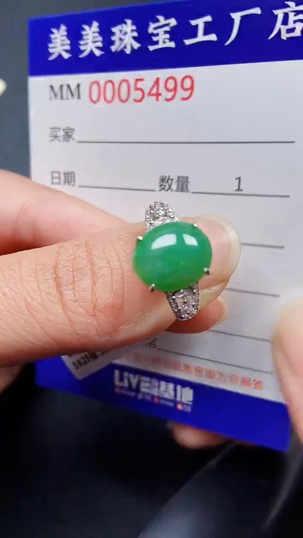 颈饰银S925镶嵌翡翠5499
