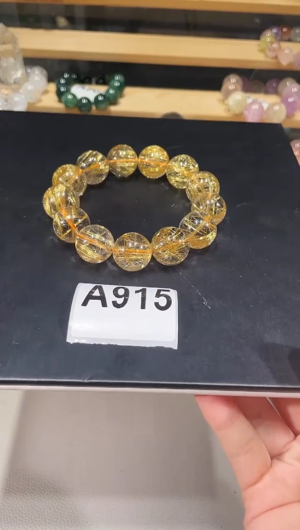 未镶嵌手链水晶A915金发晶手链