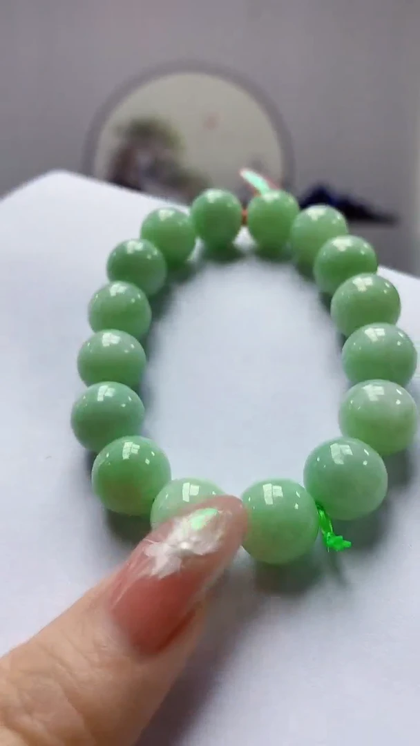 【闪购商品】定制翡翠未镶嵌4852DD-毛货手串158