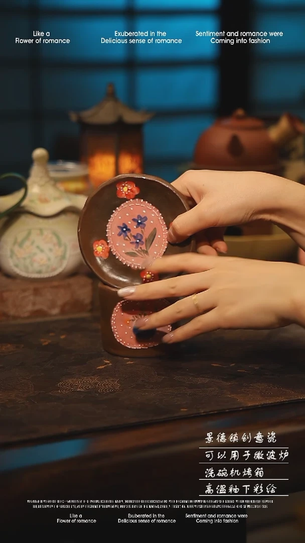 陶瓷景德镇高温釉下彩手工手绘款式