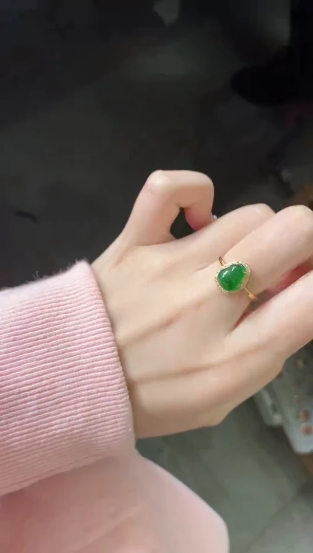 【闪购商品】翡翠戒指银S925镶嵌51151-20