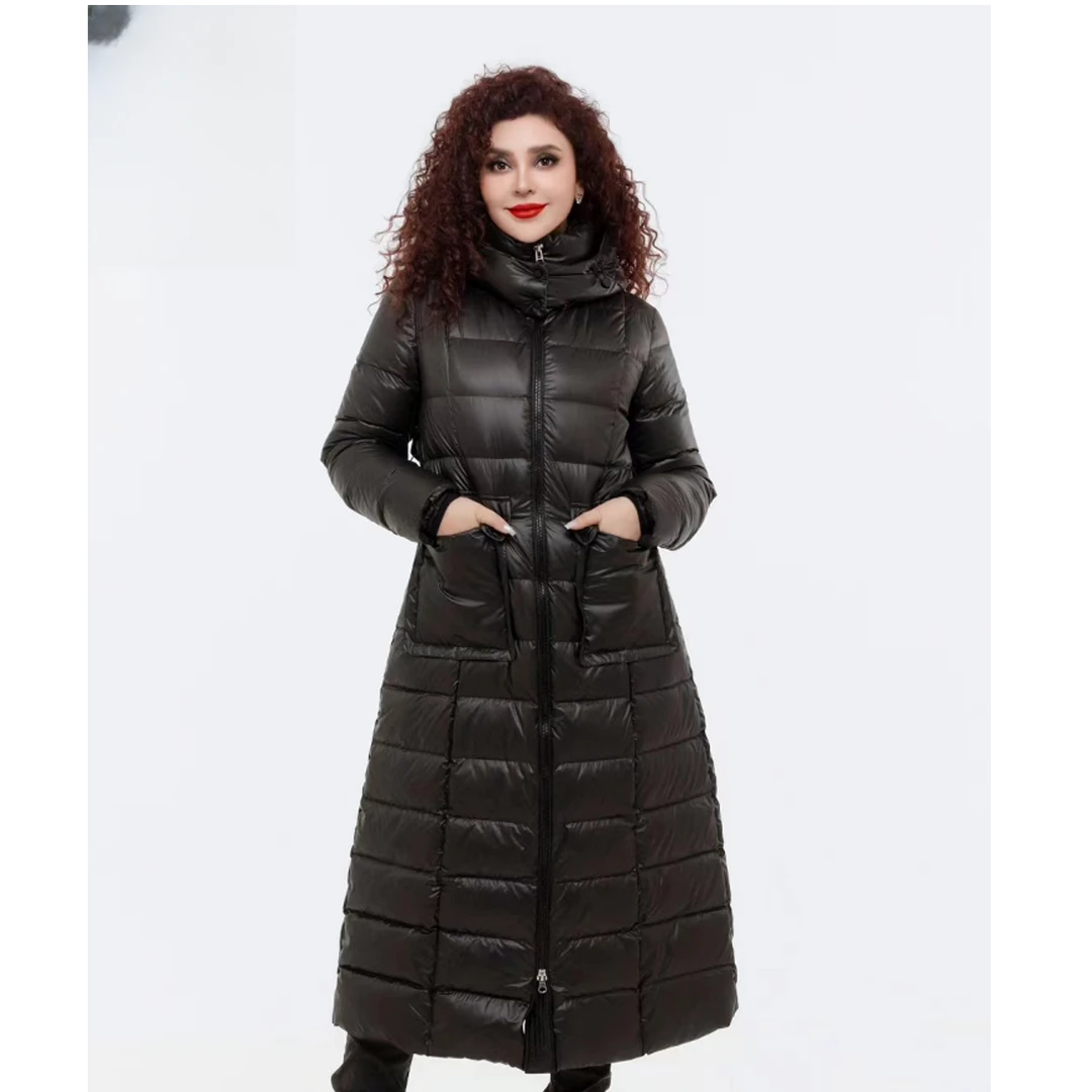 UMIDA时尚羽绒服修身长款