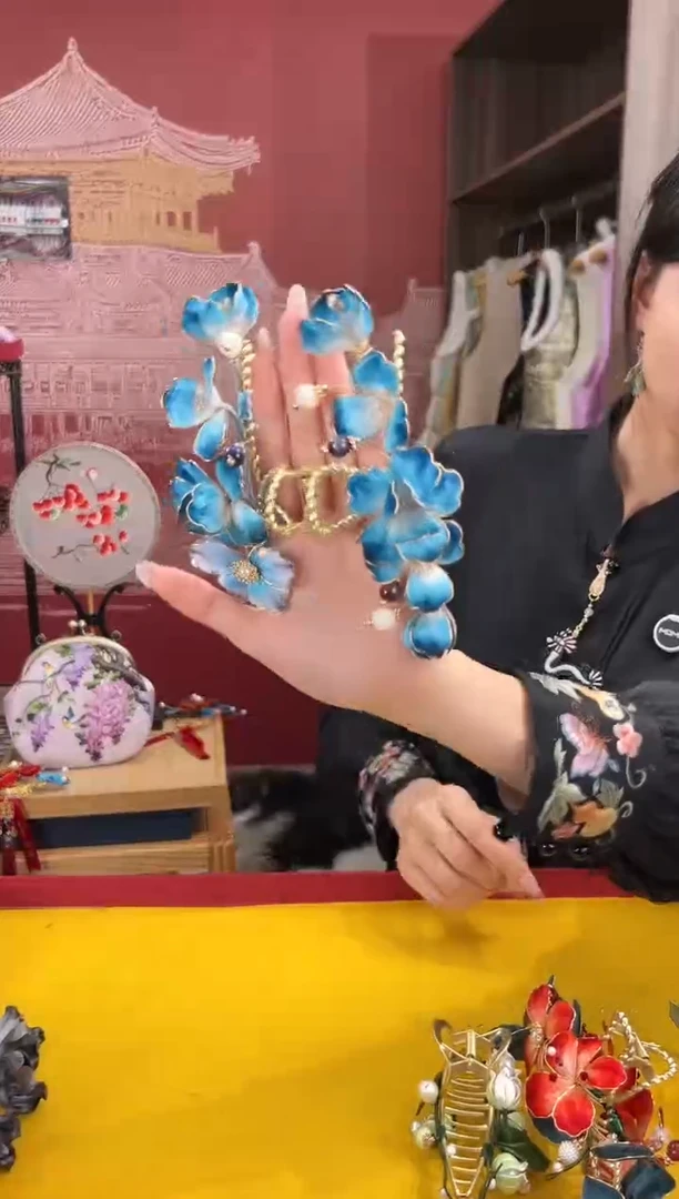 【闪购商品】刺绣非遗绒花缠花手工（抓夹 ）