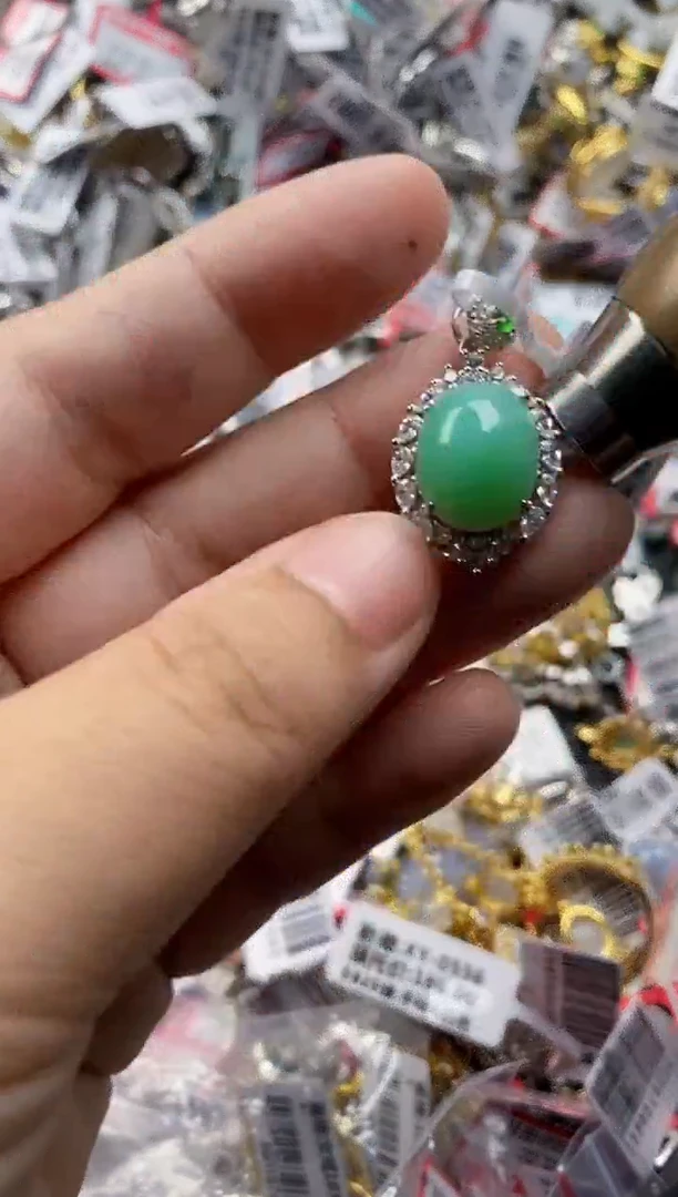 翡翠戒指银S925镶嵌222     10