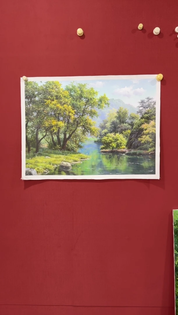 油画【原创·保真·带证书】朝鲜画家纯手绘油画作品--顺丰包邮--