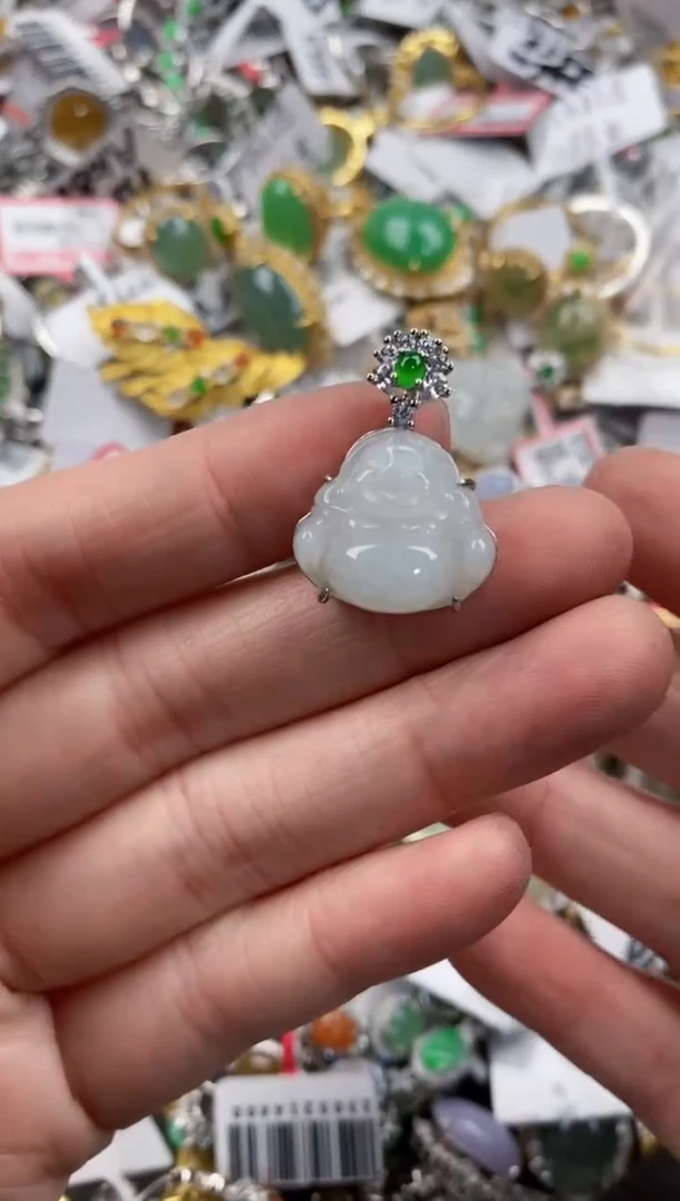 银S925镶嵌戒指翡翠1010    2