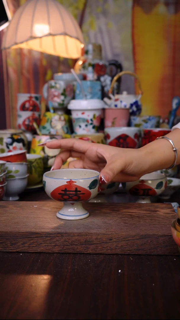 杯子陶泥垚手作 景德镇手工手绘陶瓷器物