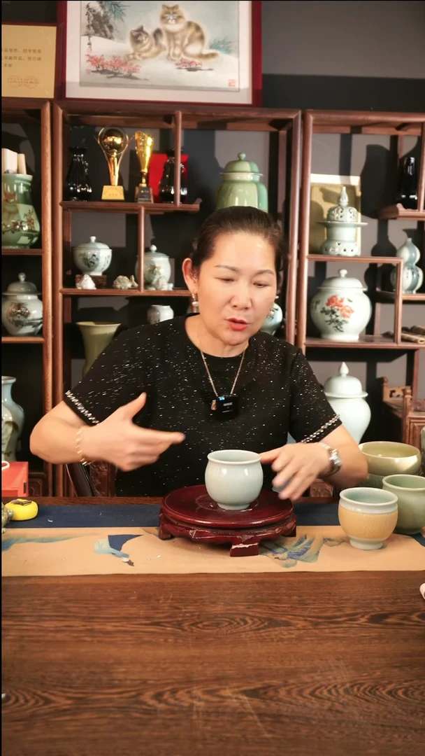纯手工 粉青 小缸