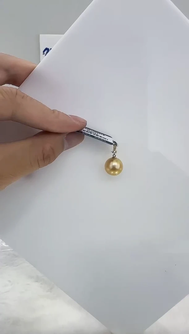 18K金镶嵌海水珍珠DA金珠吊坠 a165