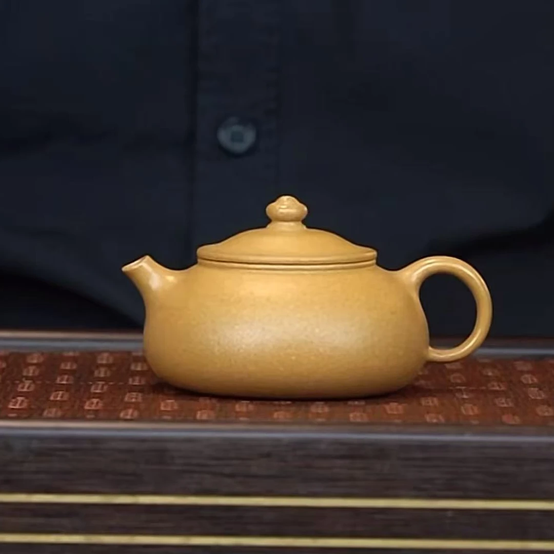LCC 黄金段[寒江180CC]宜兴黄龙山原矿手工紫砂壶