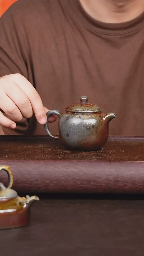 茶壶紫砂柴烧 跑尊