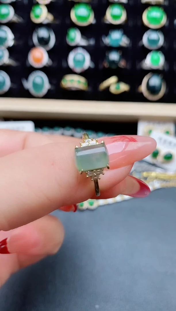 【闪购商品】翡翠戒指银S925镶嵌508005