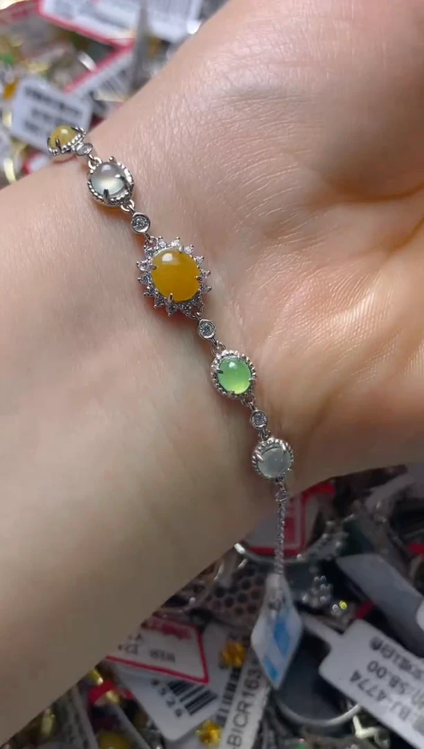 银S925镶嵌戒指翡翠百内无证书