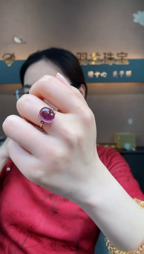 【闪购商品】紫晶戒指银S925镶嵌紫晶戒指