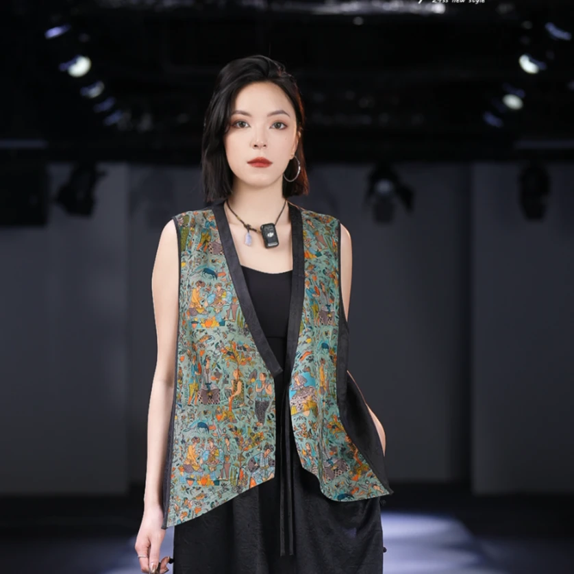 【镶守·田园】春季中式休闲复古时尚洋气轻奢百搭双面穿马甲G3859