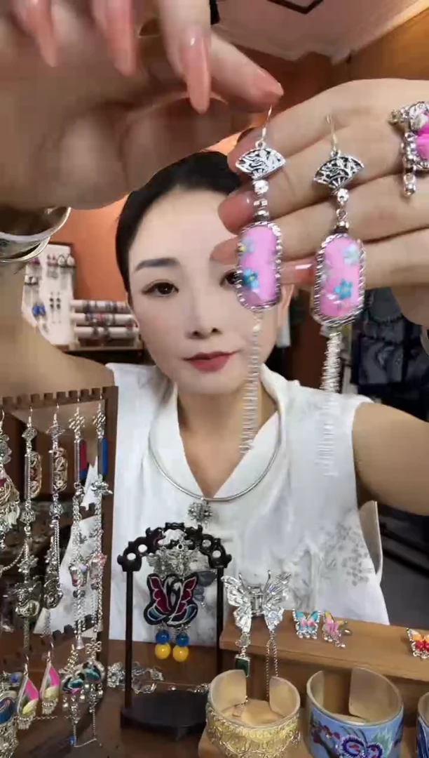 刺绣纯手工民族风耳环