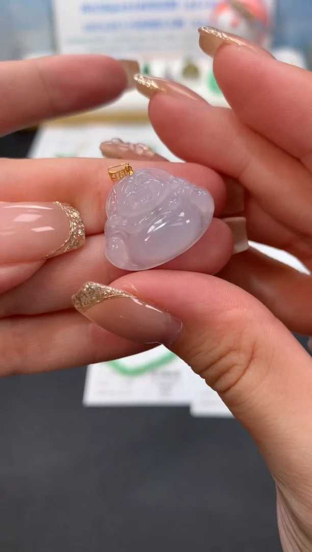 翡翠18K金镶嵌颈饰模式推广期48小时鉴赏期