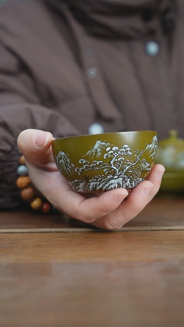 【闪购商品】杯景德镇茶叶末雪景杯