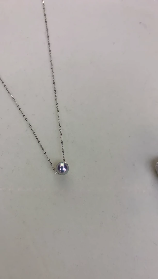 18K金镶嵌DA海水珍珠 GD007 8-8.5 路路通吊坠