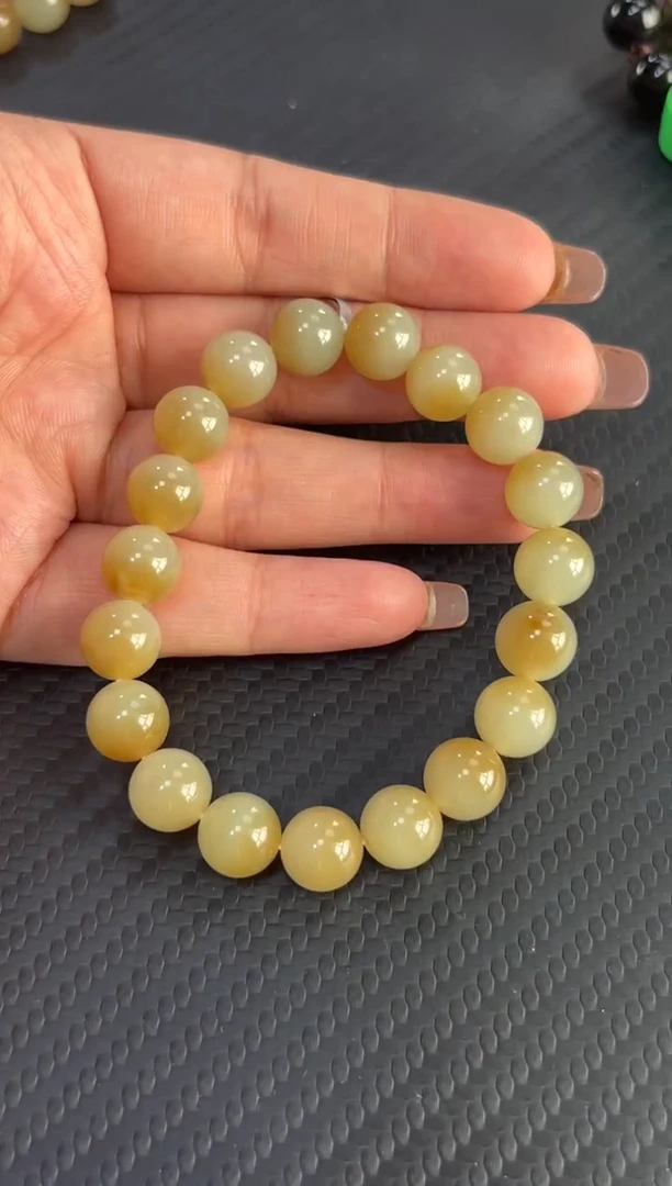 手串未镶嵌和田玉若羌微色差卡10LSh