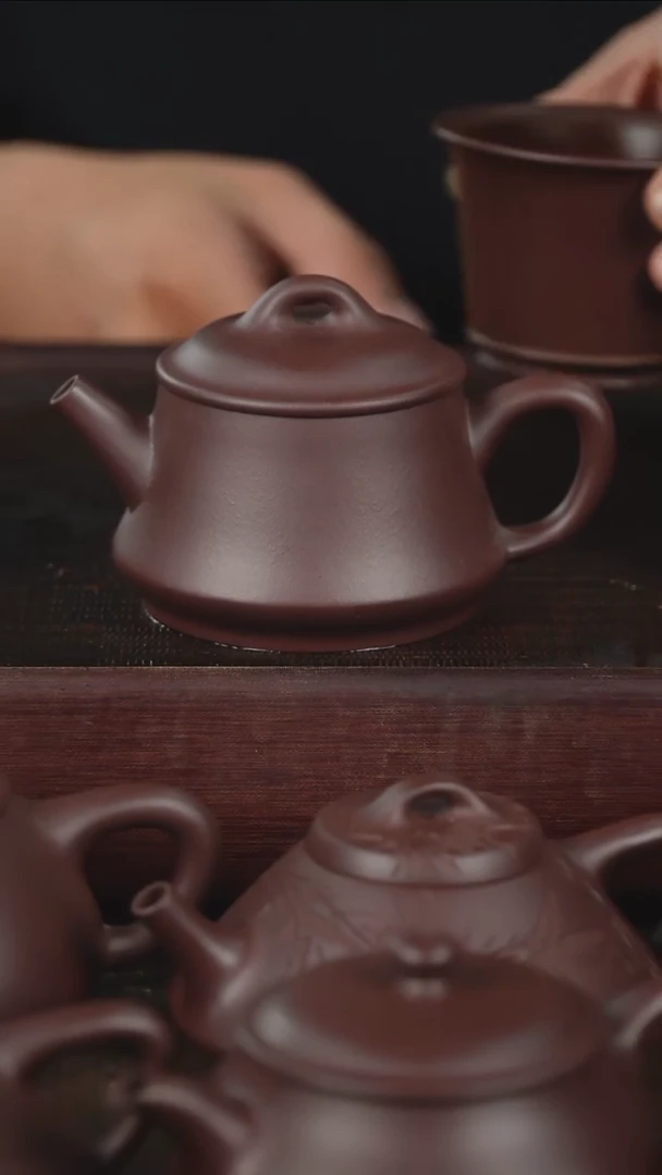 茶壶紫砂宁**远微瑕170cc老紫泥柱瓢