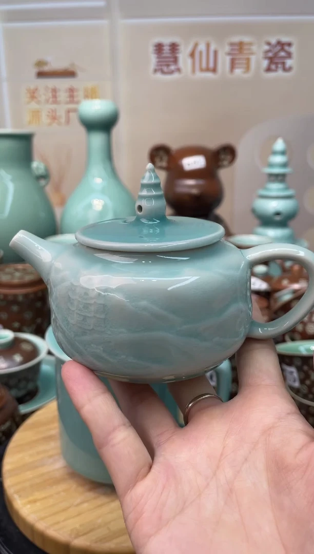 瓷纯手工 特价福利 微瑕 慧仙青瓷