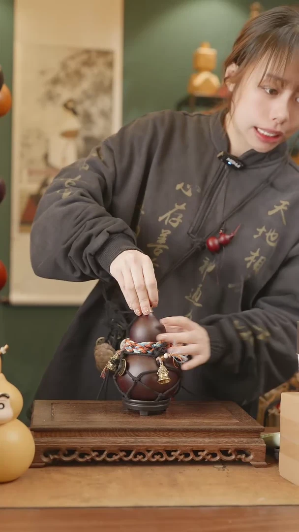 【闪购商品】139号精品天然大漆工艺防渗内胆酒葫芦~