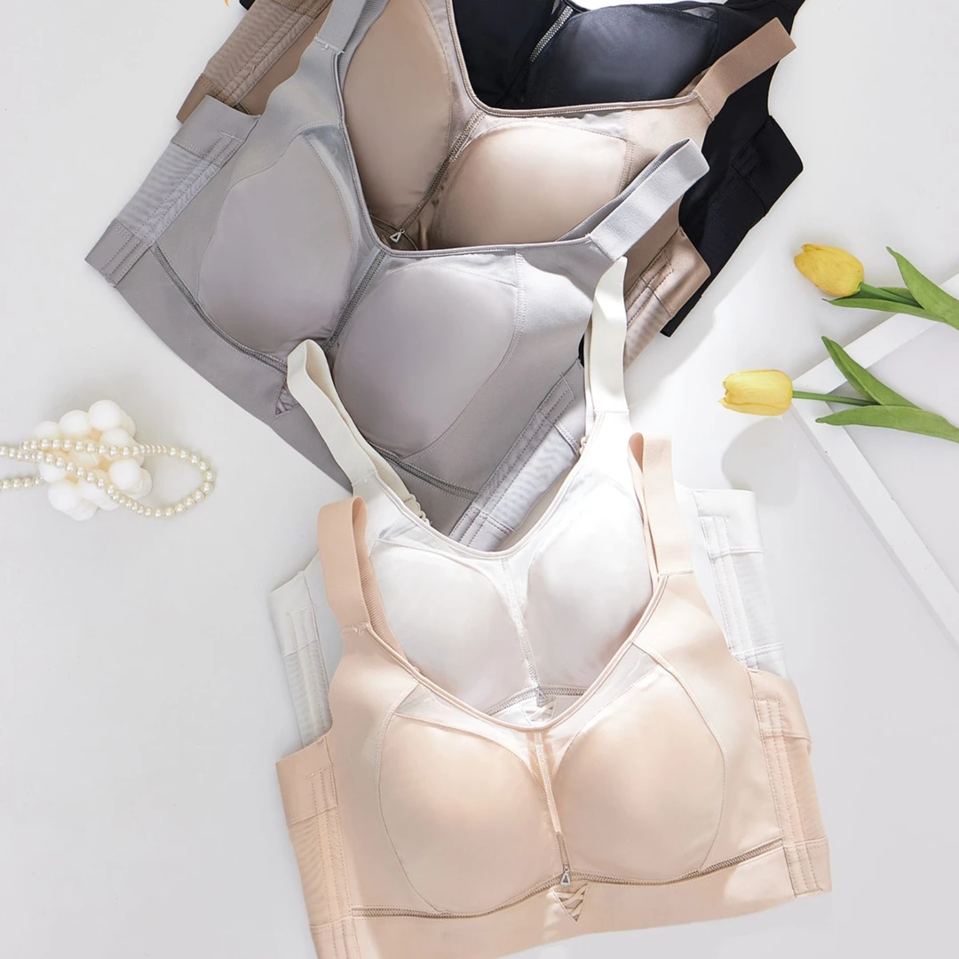 6229#记忆软刚圈侧翼随意裁加高收副乳文胸