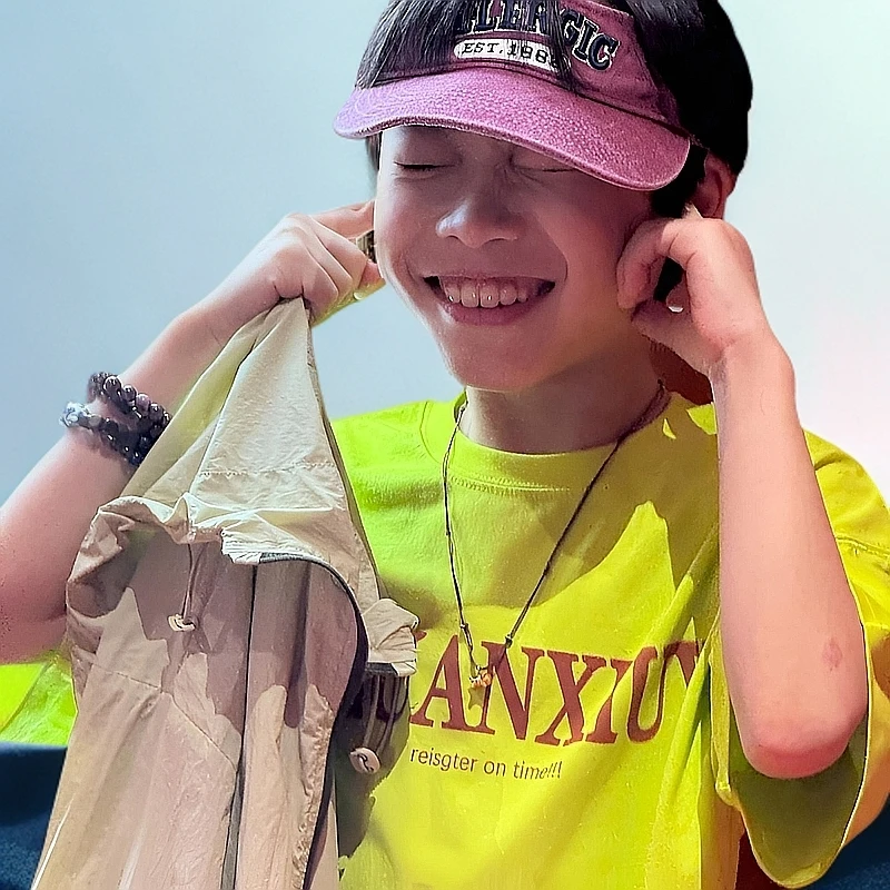 vilimama2025年夏款男童女童大字母印花短袖T恤CX25008