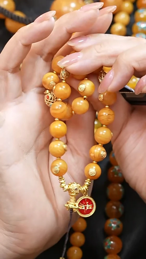 蜜蜡颈饰未镶嵌1228天然蜜蜡珠宝奇石全部保真