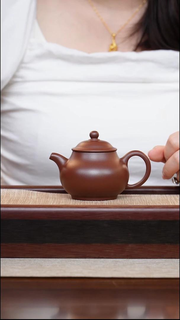 龙血砂潘壶150cc宜兴手工紫砂壶