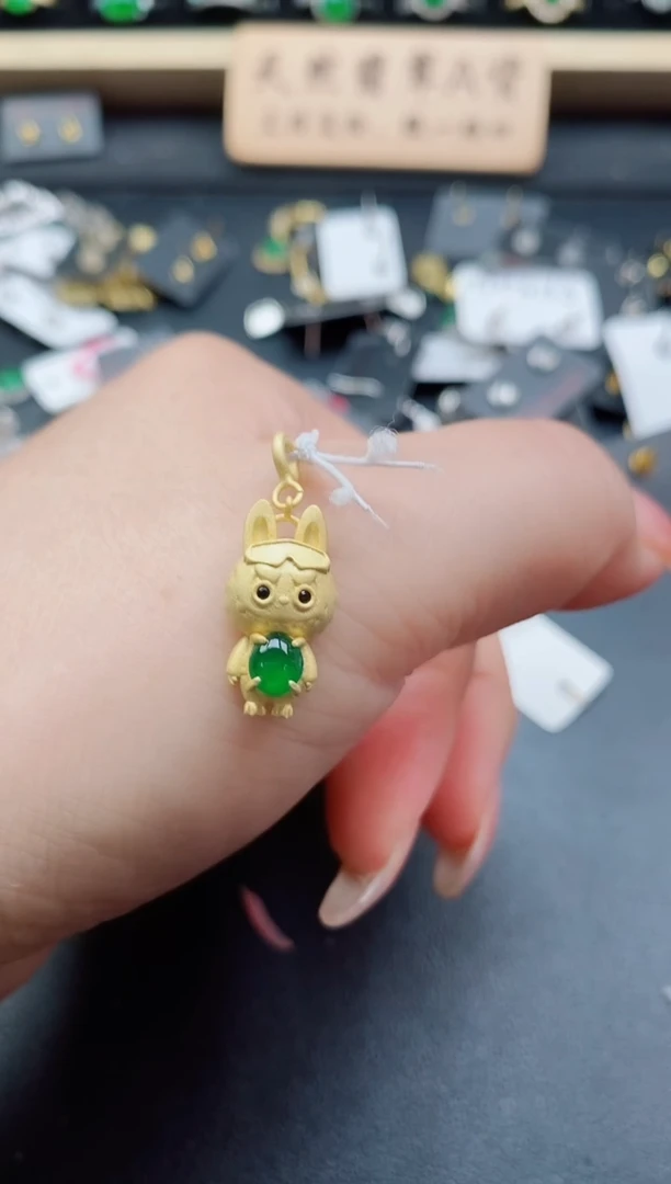 吊坠(不含链)银S925镶嵌翡翠1
