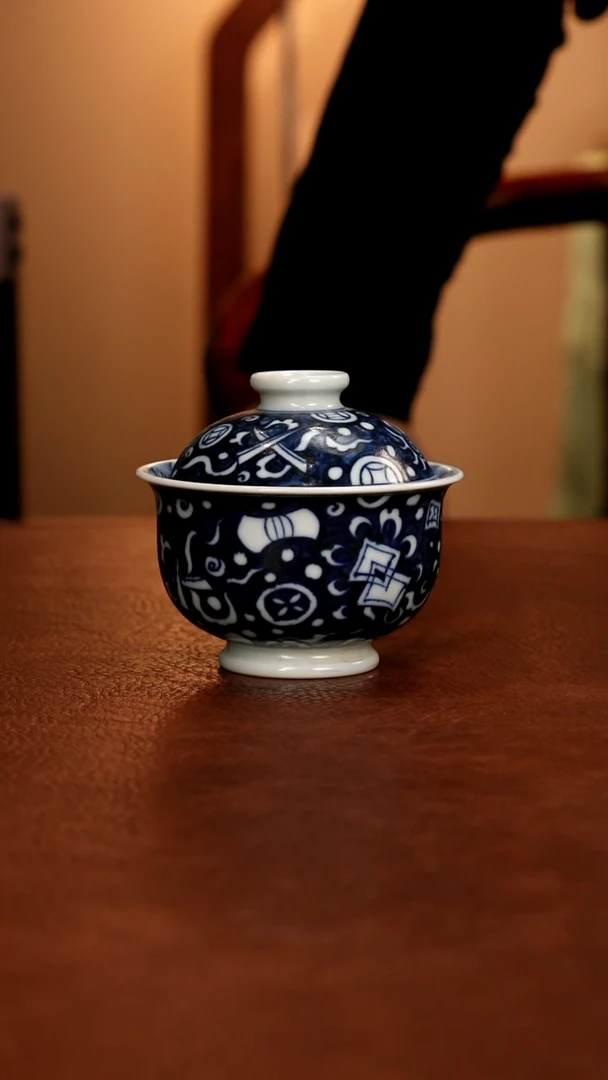 陶瓷陶瓷景德镇瓷器，青花瓷手绘茶具~
