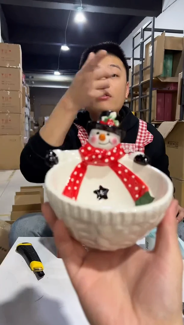 【闪购商品】杯原盒雪人碗 陶瓷材质