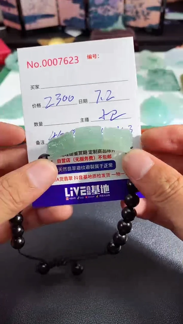翡翠未镶嵌颈饰手牌