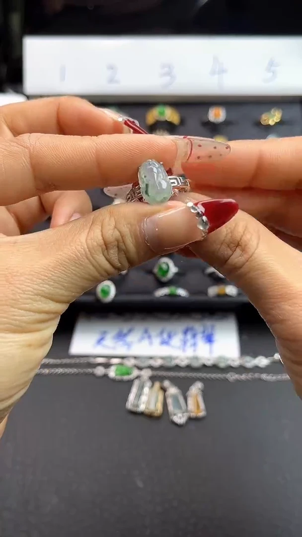 【闪购商品】翡翠戒指未镶嵌女款貔貅