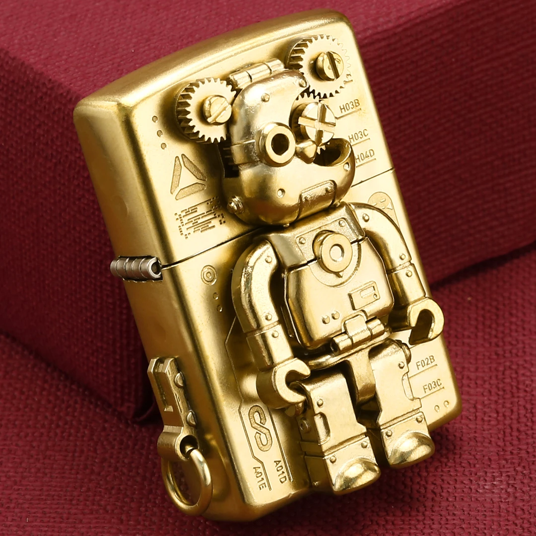 ZIPPO打火机正品暴力机械熊个性齿轮之宝防风火机进口男女友DYJ1