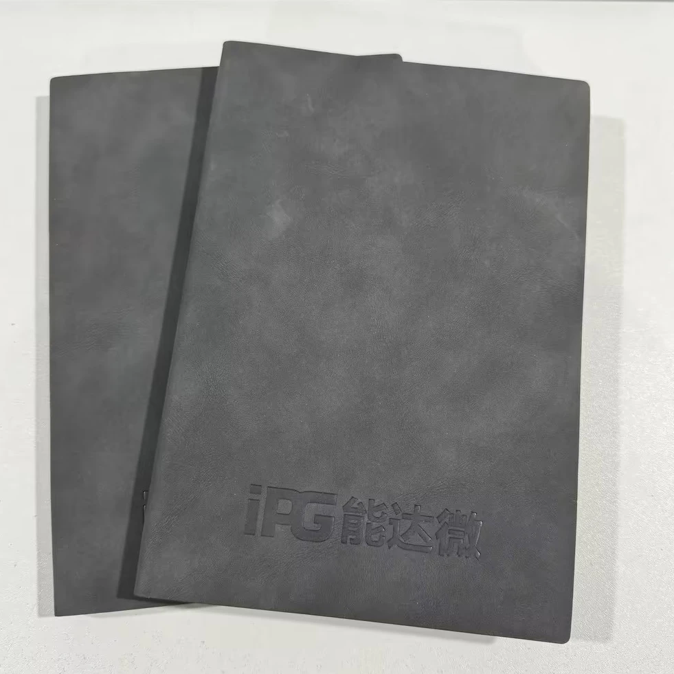 1-1-A5定制款羊巴皮记事本2本装/灰色