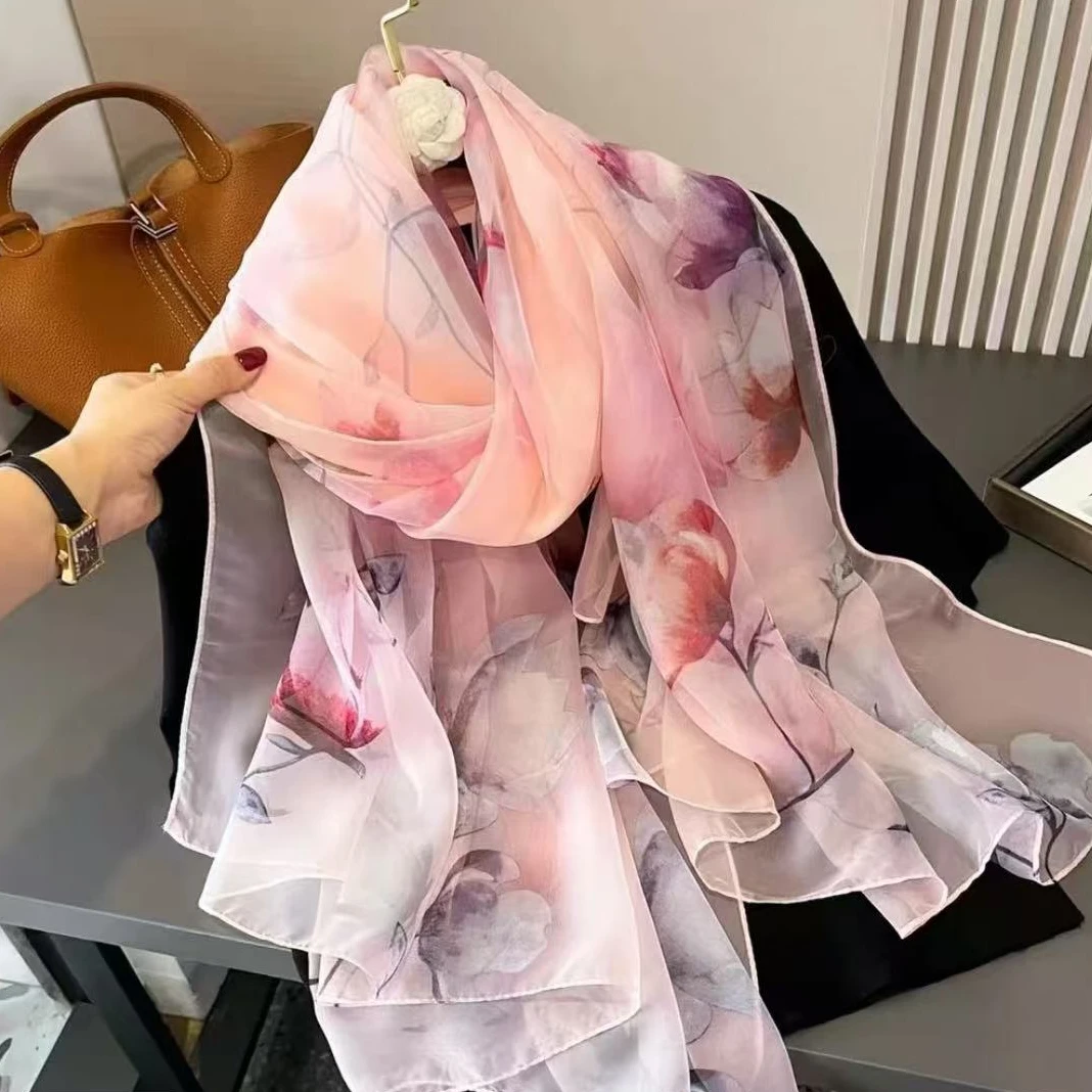 A126[【烟雨江南】云朵纱轻奢高定丝巾披肩130*180
