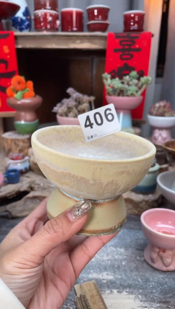 【闪购商品】摆件406微瑕知木小芳花盆