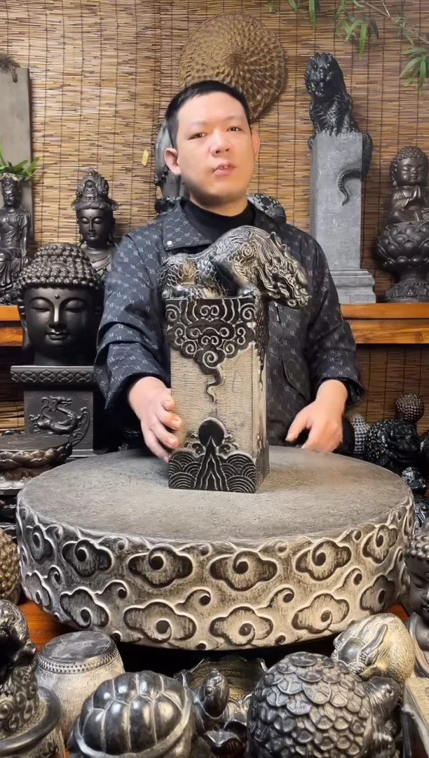 石材40吸水兽立柱天然青石雕刻