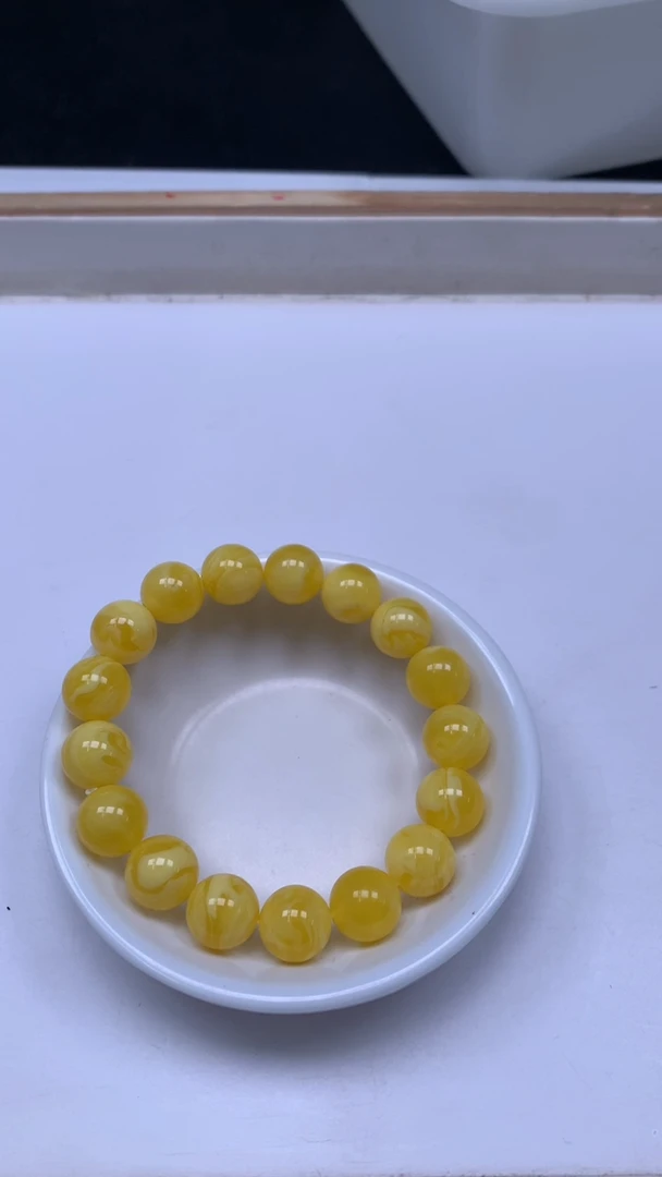 裸石蜜蜡未镶嵌M192 白花蜡14mm3个9.9元