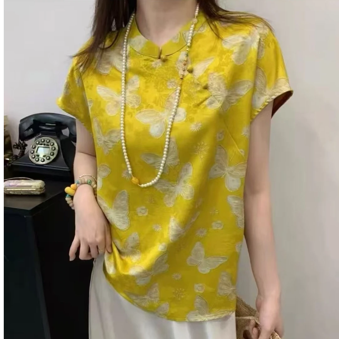 新中式国风夏季百搭女装上衣气质高级感小衫