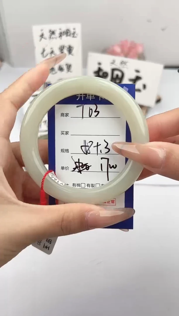 未镶嵌手镯和田玉微色差T3