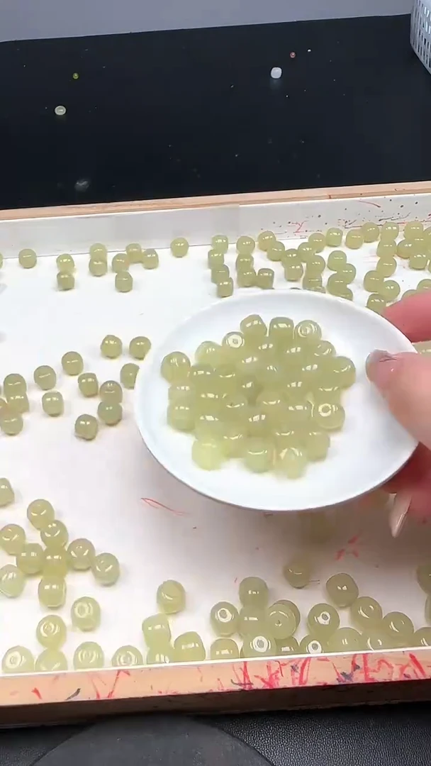 未镶嵌和田玉珠宝半成品晴水老型珠N187卡9*10mm散珠10颗