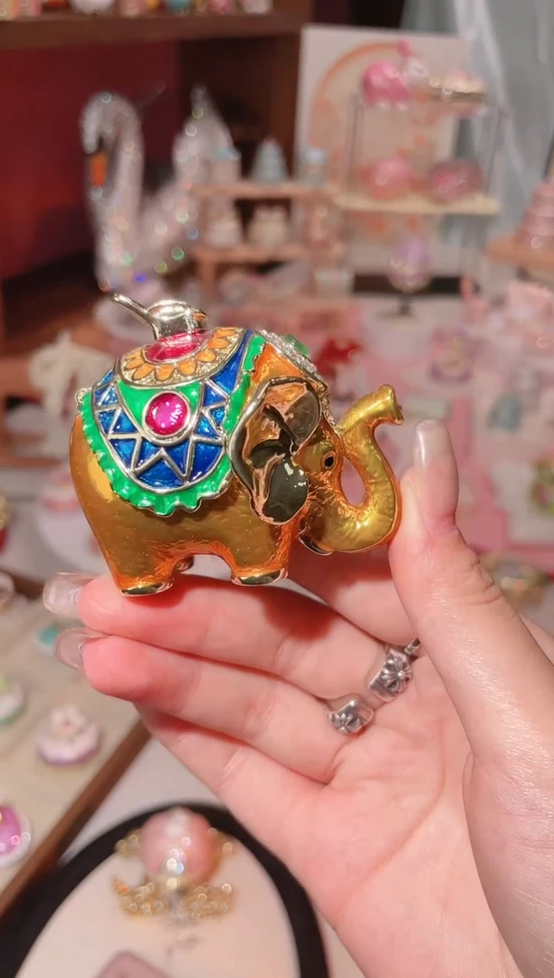 锌合金易尚宝珐琅彩首饰盒